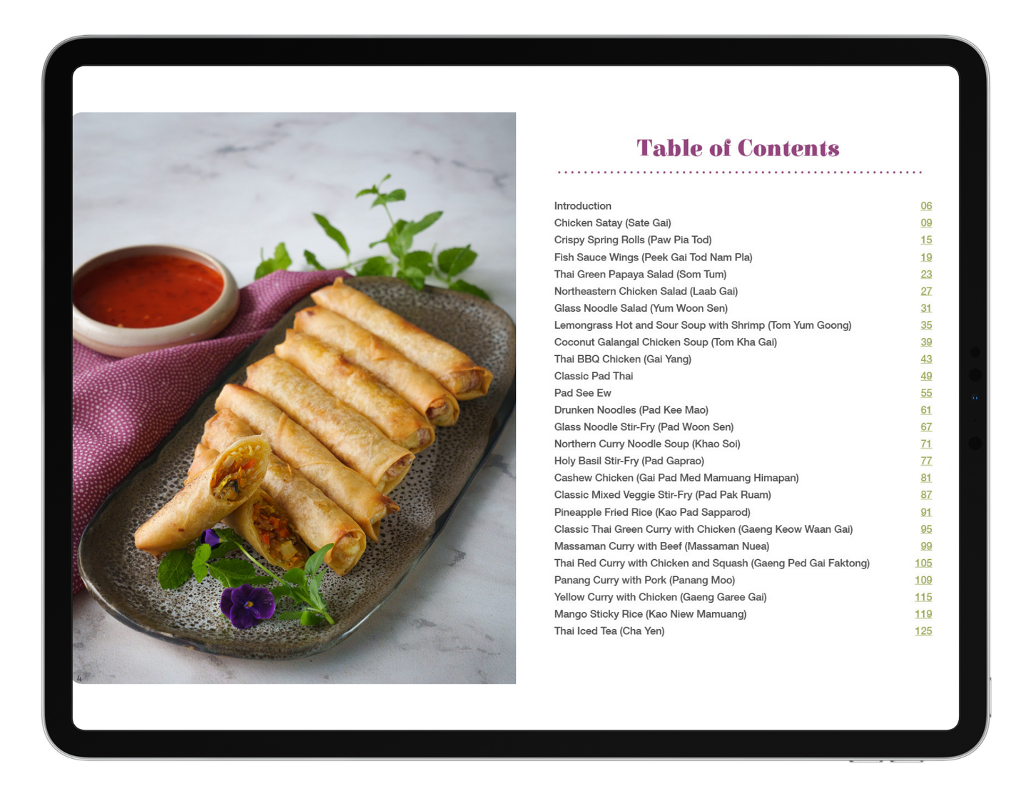 Popular Classic Thai Recipes eBook
